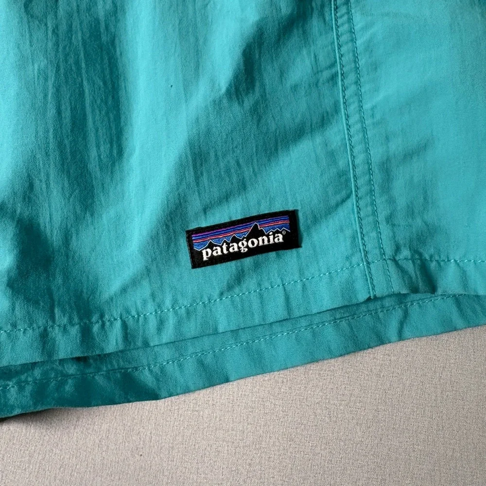 Patagonia Baggies Shorts Mens Large Teal Blue 5 Inch Inseam 57021